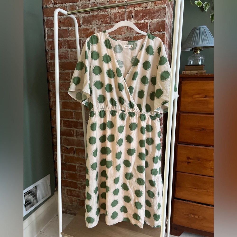XXL Roolee Green Polka Dot Midi Dress